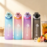 Bouteille anti-fuite en PP pour boisson directe, anti-poussière, sans sucre, avec dosettes parfumées, idéale pour la randonnée, le camping, les voyages, l'école, les cadeaux et les festivals