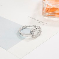 Bague pour femme en cuivre motif chat mignon, design de niche, style épuré, haut de gamme, simple et tendance, pour femme de bureau, bijoux Hello Kitty