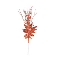 Vente en gros de fleurs artificielles de Noël fruits rouges poudre d'or eau herbe branche feuille usine source directe accessoires de Noël