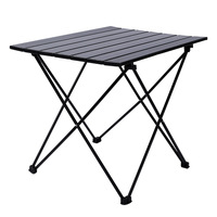 Table de camping pliante en aluminium pour l'extérieur - Mobilier d'extérieur portable avec design chinois pour la plage, la randonnée, le camping, le pique-nique