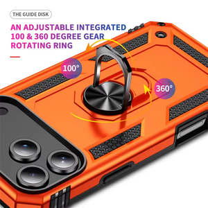 JUNBO pour <span class=keywords><strong>OPPO</strong></span> A36 A76 Reno6 Reno2 Z <span class=keywords><strong>Coque</strong></span> de protection intégrale anti-collision en PC rigide avec anneau de support en TPU pour usage quotidien en extérieur - Product Image 3