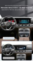 Autoradio Android avec écran numérique double pour Mercedes Benz Classe E 2016-2020, lecteur multimédia stéréo automobile DSP