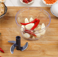 Plastic Knoflookpers Keuken Huishoudelijk Handmatige Knoflookknijper Mini Multifunctionele Knoflookhakker Chili-snijder Rasp
