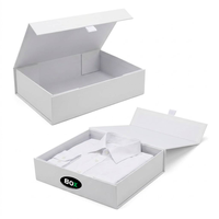 Boîte à chemise rigide pliable à fermeture magnétique blanche mate de qualité supérieure FUSSEN, emballage cadeau de luxe pour vêtements