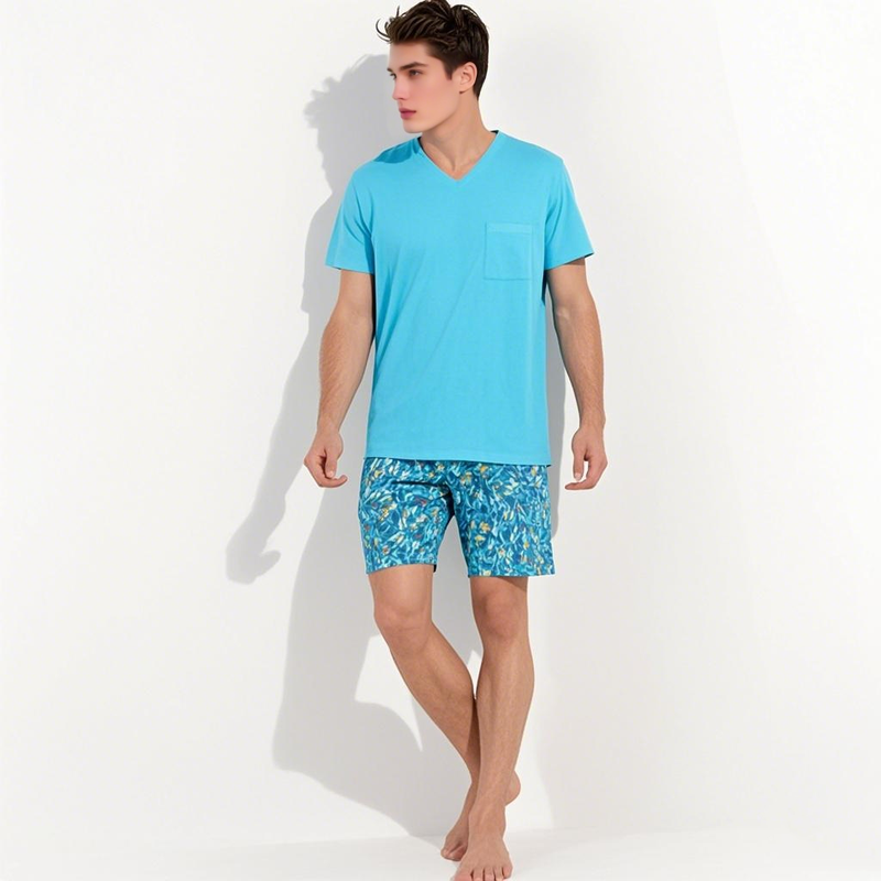 Wholesale Man Sleepwear Long Sleeve Piping