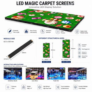 Écran de sol interactif LED Magic Carpet 1000x2000mm, enroulable, intérieur, IP65, pour stands d'exposition, événements, jeux interactifs - Product Image 6
