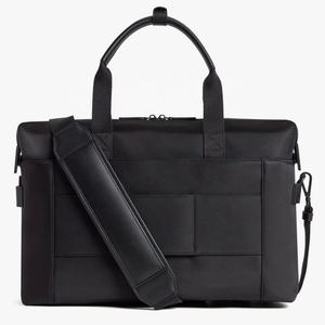 <span class=keywords><strong>Sac</strong></span> de voyage week-end décontracté de <span class=keywords><strong>luxe</strong></span> en cuir végétalien PU personnalisé avec fermeture éclair, pochette de toilette et double compartiment - Product Image 3