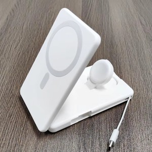 Cargador inalámbrico magnético 3 en 1 de 5000mAh, baterí<span class=keywords><strong>a</strong></span> de repuesto externa <span class=keywords><strong>auxiliar</strong></span> para <span class=keywords><strong>iPhone</strong></span> 16 15 14 13 Pro Max Apple Watch - Product Image 2