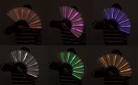 Éventail pliant holographique lumineux LED de 33 cm pour la danse en ligne et les soirées musicales – Meilleure vente