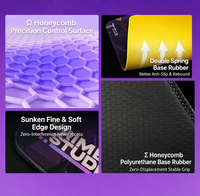 Tapis de souris de jeu Esports X-Raypad Bee2 4mm en polyuréthane alvéolé, surface stable, contrôle de la vitesse de déplacement, double version