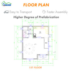 Quacent Factory Fabricado Bienes Raíces SIPs Casas Prefabricadas Modular Villa Casa Texas Roadhous - Product Image 5