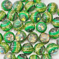 Perles acryliques vintage rococo de 16 mm avec paillettes, perles lâches pour DIY, stylos à perles, accessoires pour téléphones portables, sacs à clés, chaînes et bijoux