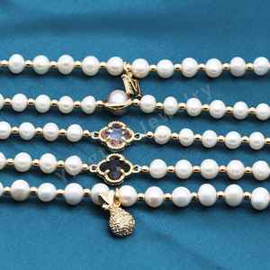 Oxy & T — bracelet en perles d'eau douce naturelles, ajustable 14k, en argent, bon poids, prix d'usine, livraison rapide - Product Image 6