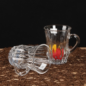 Set di 6 Tazze in Cristallo da 200ml, Bicchieri Trasparenti <span class=keywords><strong>con</strong></span> Manico per Tè, Caffè e Succhi |   Set Regalo per la Casa - Product Image 3
