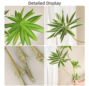 Música <span class=keywords><strong>artificial</strong></span> realista dos ramos da Índia, arranjo de vaso para sala de estar ou canto, suprimento de plantas em vasos - Product Image 3