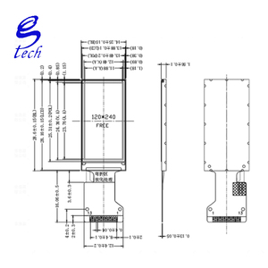 หน้าจอ TFT LCD ขนาด 1.05 นิ้ว GC9A01 จอแสดงผลขนาดเล็ก ความละเอียด 120x240 หน้าจอ LCD แบบแถบ SPI จอแสดงผลสี - Product Image 3