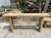Maison Antique rustique luxe recyclé bois vieilli Long mur étroit Table d'altération rétro couloir Console Table