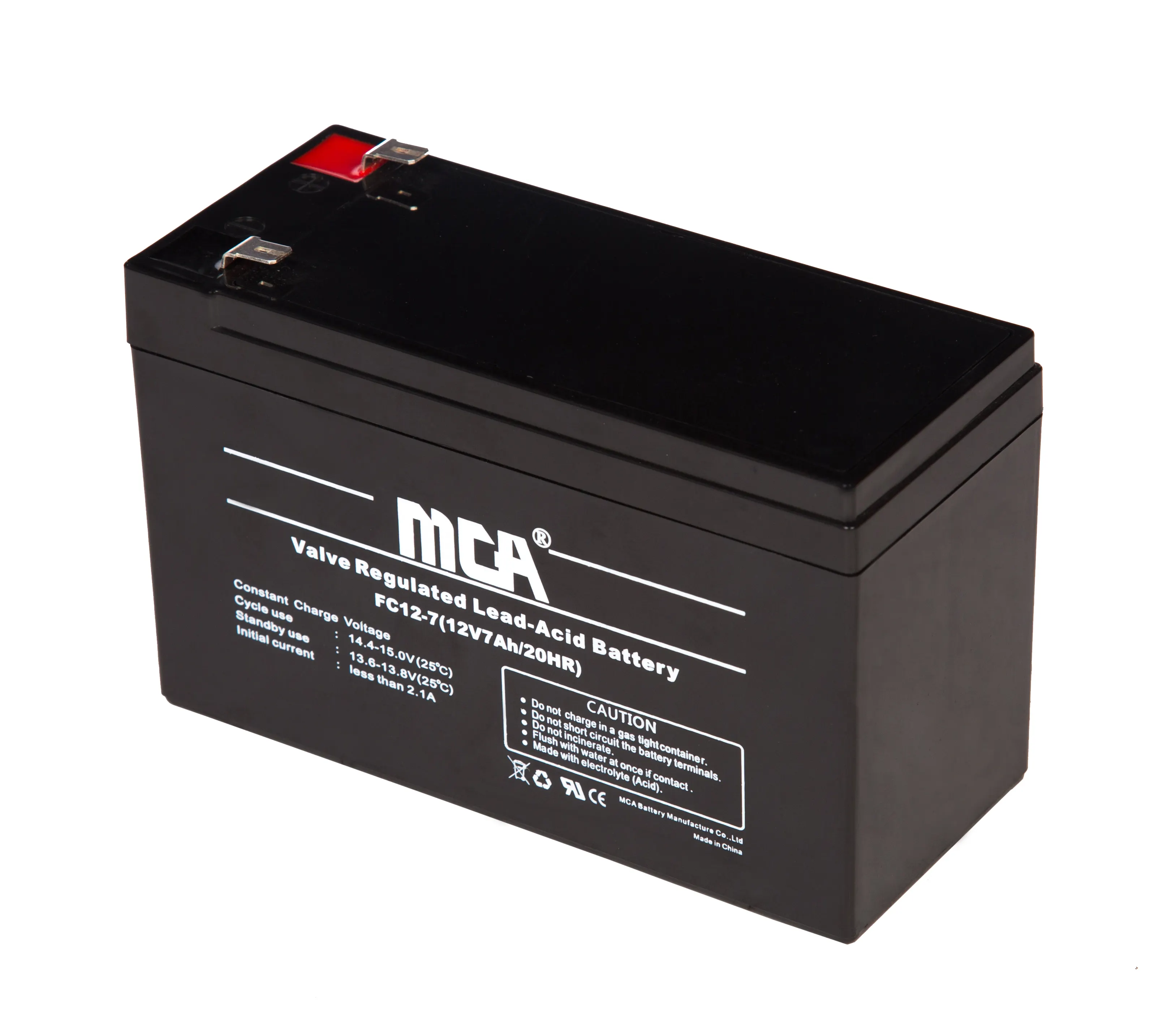 Hot sale MCA 12v 7ah sealed lead acid battery accu battery