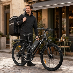 Vélo de montagne électrique 750W 48V 27,5 pouces à double suspension, cadre en aluminium 7 vitesses, vélo électrique urbain DM427 pour coursier - Product Image 1