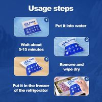 Pack de glace sèche en gel pour glacière alimentaire jetable en plastique personnalisable avec logo, feuille de congélation pour glacière à lunch