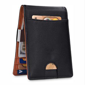 <span class=keywords><strong>Porte</strong></span>-cartes en cuir véritable et pince à dollar 100% Authentique RFID Anti-Theft Short Men's for <span class=keywords><strong>Amazon</strong></span> Wallet with Open Closure Type - Product Image 4