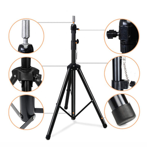 Chân Đứng Kim Loại Có Thể Điều Chỉnh Tóc Giả Đứng Thẩm Mỹ Làm Tóc Đào Tạo Mannequin <span class=keywords><strong>Head</strong></span> Đứng <span class=keywords><strong>Tripod</strong></span> Cho Vải Đầu - Product Image 3