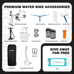 Bicicleta acuática inflable Spatium Local US Stock con pedales, bicicleta marina inflable individual, precio de venta - Product Image 5