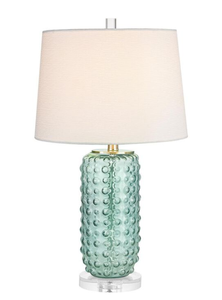 Lámparas de Mesa de Vidrio Teñido con Pantalla de Tela Azul para el Mercado de EE. UU., Reino Unido y Medio Oriente - Product Image 6