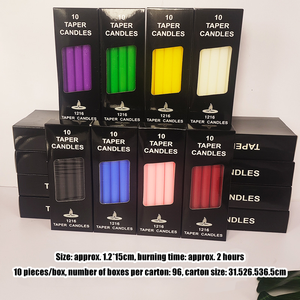 Bougies d'Éclairage Domestique Non Parfumées, Bougeoir, Ensemble de 9 Bougies Pilier en Cire de <span class=keywords><strong>Paraffine</strong></span> de Couleurs Variées pour Éclairage Ordinaire - Product Image 6