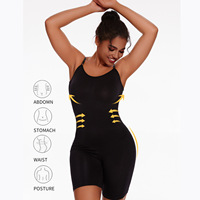 Body gainant sans couture pour femme, à entrejambe ouvert, effet ventre plat, compression, corset amincissant, rehausseur de fesses, modelant intégral en nylon