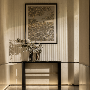 Impression sur toile en alliage d'aluminium carrée, vert mousse, avec cadre métallique texturé et tissu froissé, art mural abstrait 3D de luxe <span class=keywords><strong>pour</strong></span> salon - Product Image 5