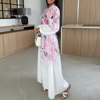 Nouvelle Robe Midi Décontractée et Élégante à Imprimé Végétal, Ample et Confortable, pour Femme – Idéale pour les Vacances, les Voyages et les Loisirs – Tenue Tendance