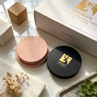 Couvercles décoratifs en bois de luxe pour pots de bougies en verre de 100 ml – Couvercles personnalisés haut de gamme résistants aux produits chimiques, couleur et logo personnalisables pour la maison