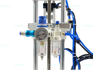 Machine à sceller les bouteilles en verre à roulement pneumatique, petite machine de capsulage pour flacons de parfum en verre - Product Image 4