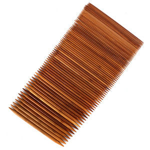 75pcs 20cm Aiguilles à <span class=keywords><strong>tricoter</strong></span> en bambou carbonisé à double pointe <span class=keywords><strong>15</strong></span> tailles 2.0-10mm Ensemble d'aiguilles à crochet pour fil à <span class=keywords><strong>tricoter</strong></span> tissage artisanat - Product Image 4