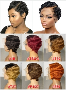 วิกผมพิกซี่สั้นแบบเก๋ไก๋สำหรับ<span class=keywords><strong>ผู้หญิง</strong></span>ผิวดำวิกผมหยิกสั้นแบบธรรมชาติ - Product Image 6