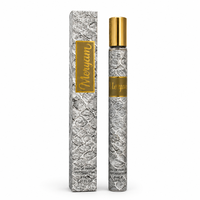 Coffret Cadeau de Parfum en Flacon Cristal Gris Platine pour Soirée de Mariage, Tenue Prolongée