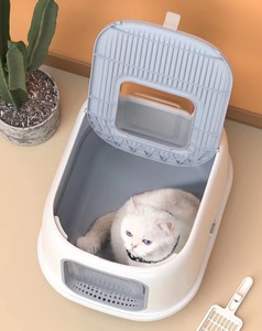 New Design Large Cat Litter Box Factory Plastic Smart Automatic Cat Toilet Large Cat Litter Box