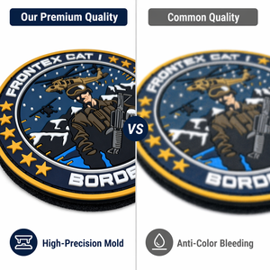 Patch PVC 3D personnalisé avec logo en relief, badge en caoutchouc avec fermeture auto-agrippante, patchs en silicone pour vestes, casquettes, sacs à dos - Product Image 2