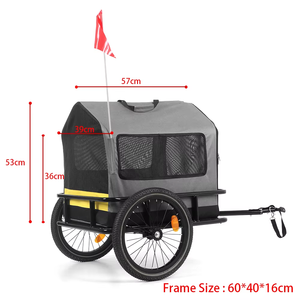 Remorque à vélo pratique et facile à installer 2-en-1 pour animaux de compagnie - Product Image 5