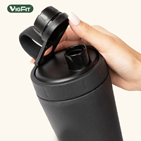 Gobelet portable pré-dosé avec marquages de mesure, tasse mélangeuse pour protéines en poudre, shaker de suppléments pour la gym et les voyages, bouteille de sport
