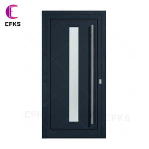 Maison moderne américaine Entrée principale principale 3 panneaux de verre insérés Métal isolé Acier inoxydable Sécurité Porte extérieure - Product Image 4