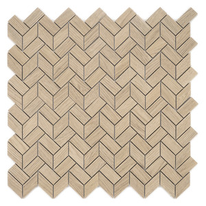 Mosaïque de carreaux rectifiés mats Malmo Light Herringbone 27x30 cm - Product Image 1