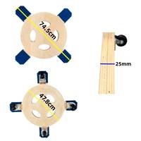 Chariot de déménagement robuste en bois rond avec roulettes pivotantes et rouleaux de protection pour tapis, idéal pour entrepôt, bureau et maison