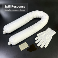 Chaussettes absorbantes d'huile personnalisées à haute capacité, livraison rapide, en stock, absorption chimique pour ateliers et fuites d'huile de navires