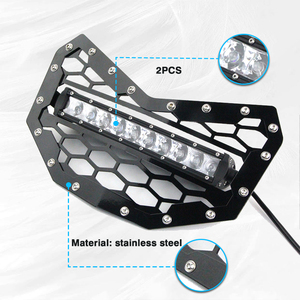 Barra de Luces LED al por Mayor con Rejilla Frontal de Malla de Acero Negra para Polaris RZR <span class=keywords><strong>Can</strong></span>-<span class=keywords><strong>Am</strong></span> <span class=keywords><strong>Maverick</strong></span> <span class=keywords><strong>X3</strong></span> <span class=keywords><strong>2016</strong></span> 2017 2018 - Product Image 6