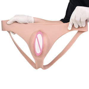 Culottes en silicone artificiel réaliste pour hommes, effet vagin, <span class=keywords><strong>sexy</strong></span>, pour travestis, transgenres, drag queens - Product Image 1