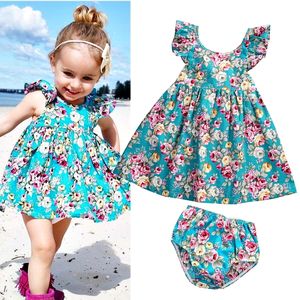 Conjuntos de Ropa para Niñas al por Mayor, Ropa de Verano para Bebés y Niñas, Diseños Florales de Moda, Vestidos para Niñas Pequeñas - Product Image 1