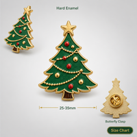 Broches en métal Arbre de Noël 3D Émail Souple Brillant UV Épingles Étoiles Bijoux de Fête Vente en Gros Usine Épingles de Revers