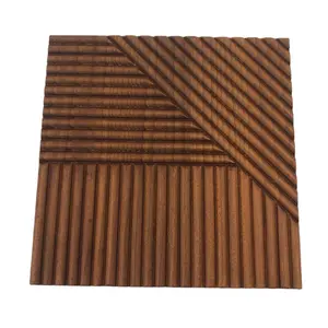 Outdoor decoration wall Sound Proof Wooden Grooved Acoustic Wall Panels Premium Rustic Wall Panel